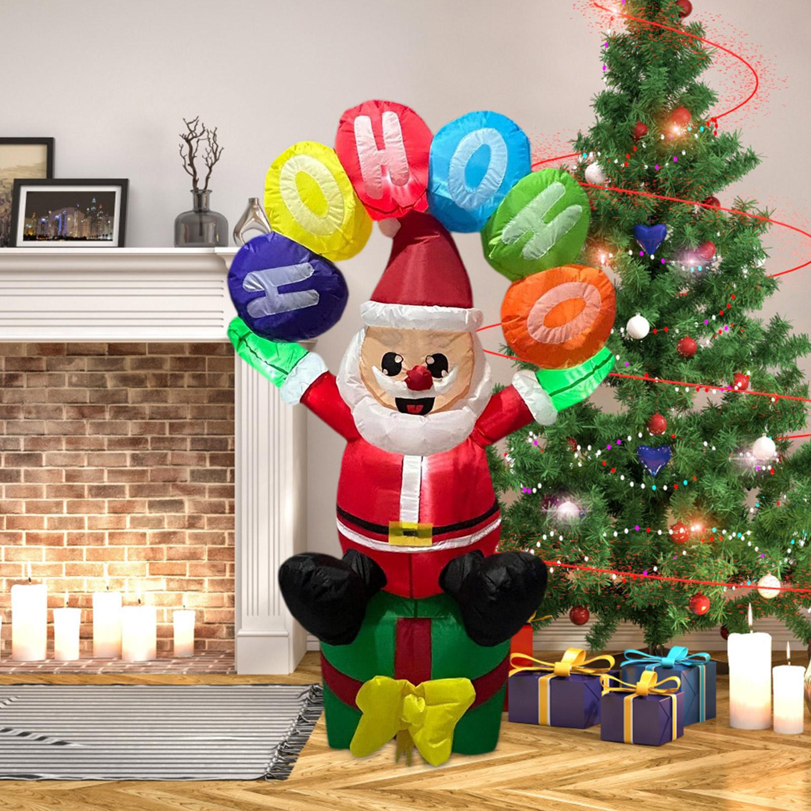 Christmas Lights Outdoor - Dekorasi Santa Claus Tiup dengan Lampu