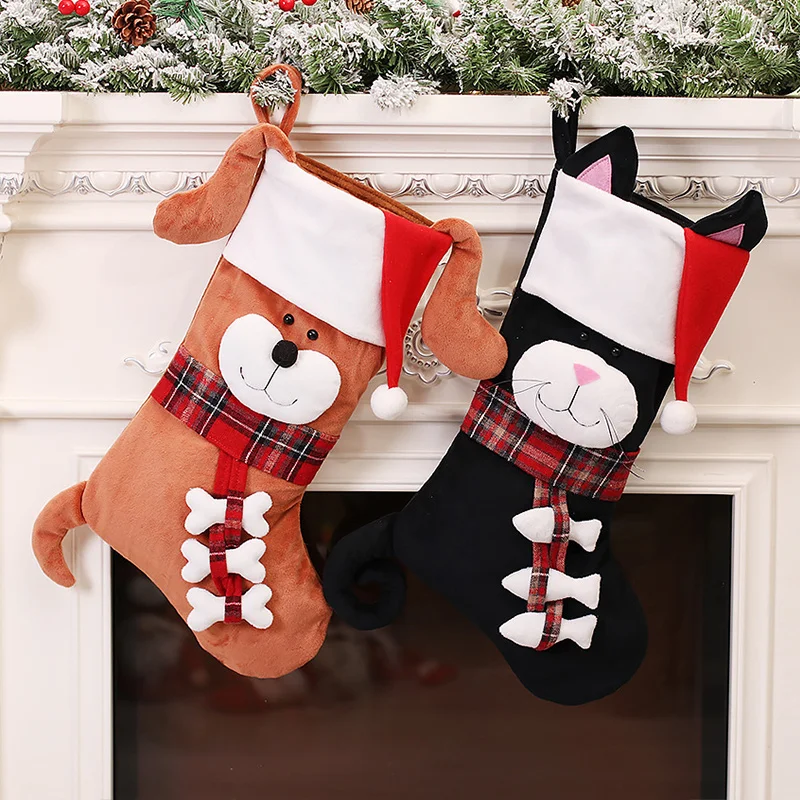 Christmas Stocking Hanging - Stoking Natal 3D Bentuk Hewan Anjing