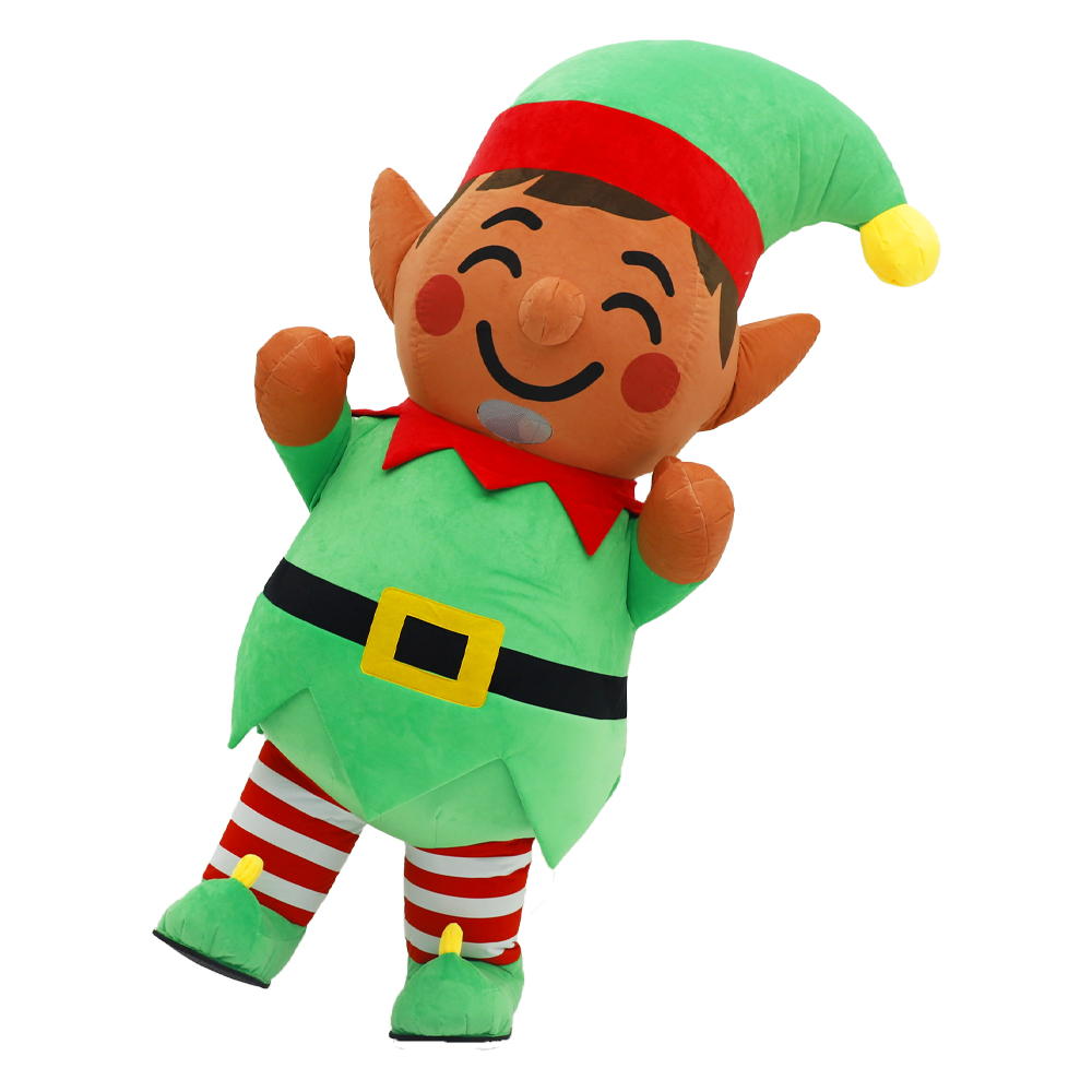 Elf Costume Christmas - Kostum Maskot Elf Natal Tiup untuk