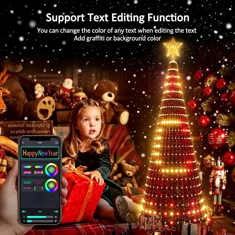 Star Tree Topper - Lampu Puncak Pohon Natal RGB Pintar,