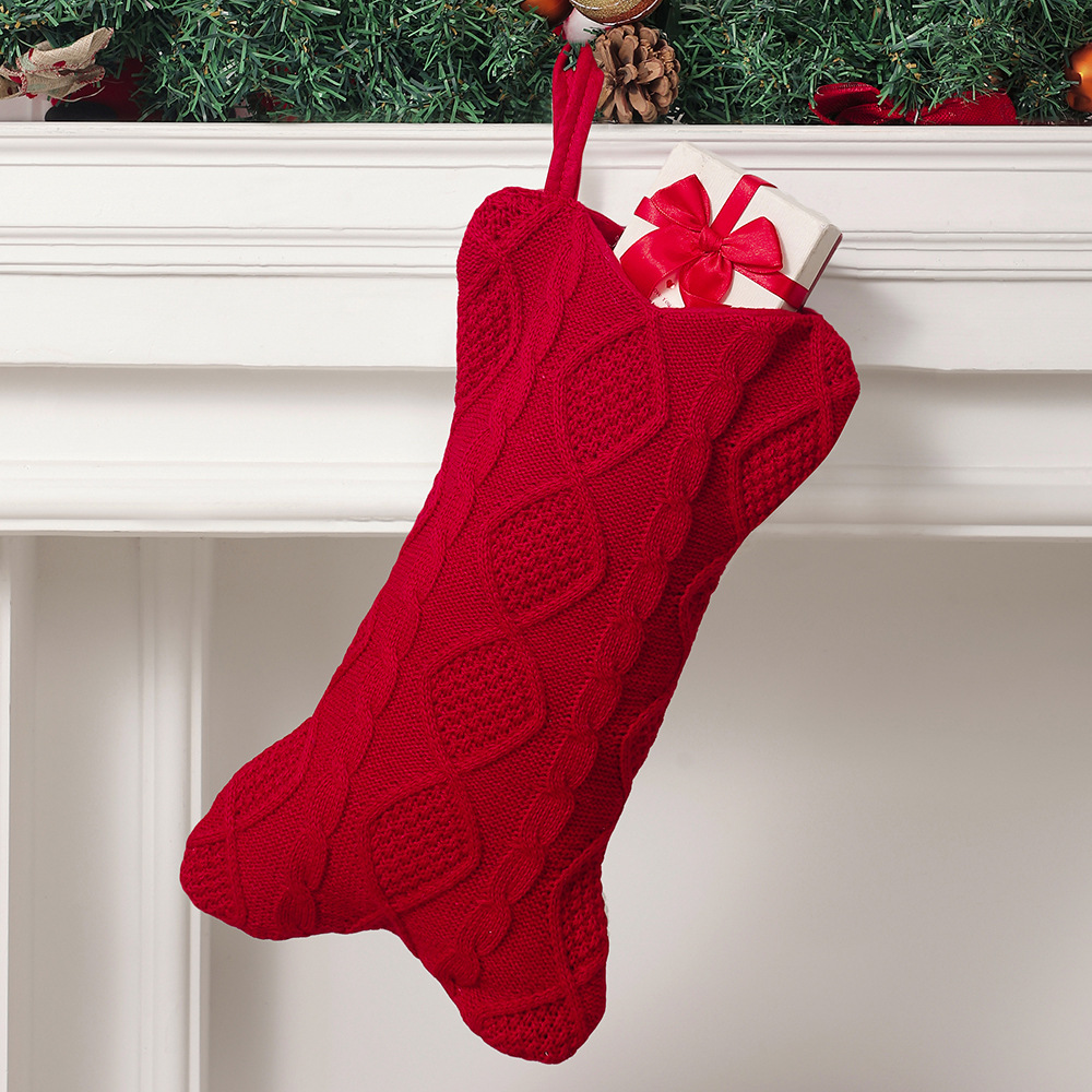 Christmas Stocking Hanging - Stoking Natal Anjing, Stoking Natal Rajutan,