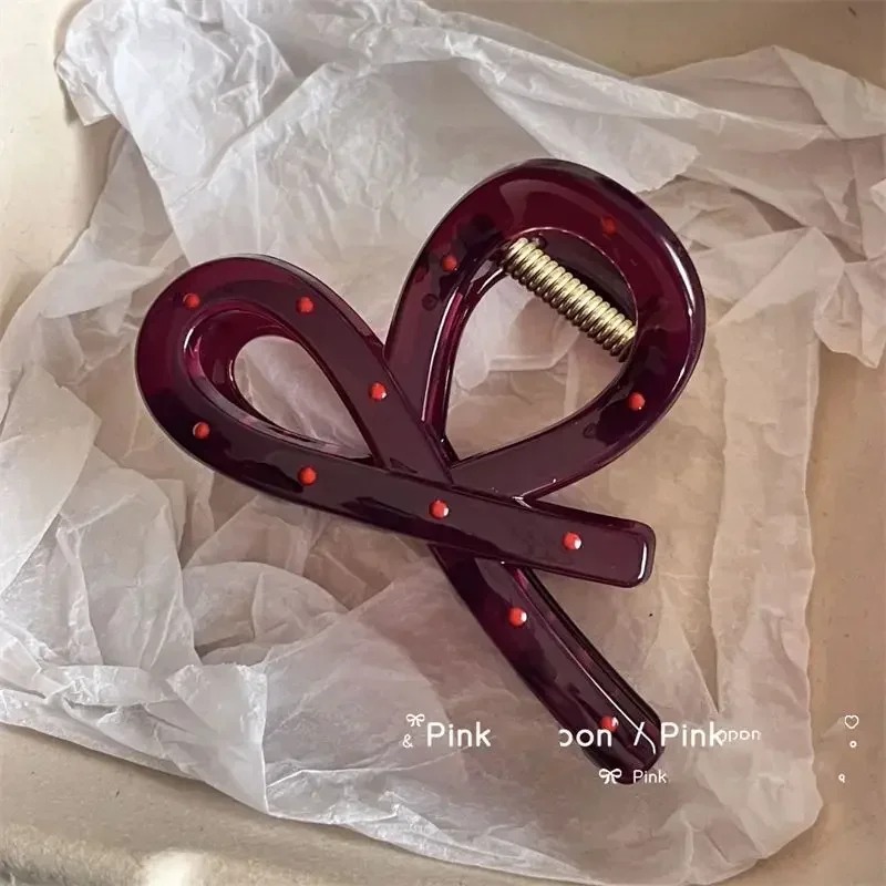 Ribbon Bow Gift - 2 Buah Jepit Rambut Wanita Vintage