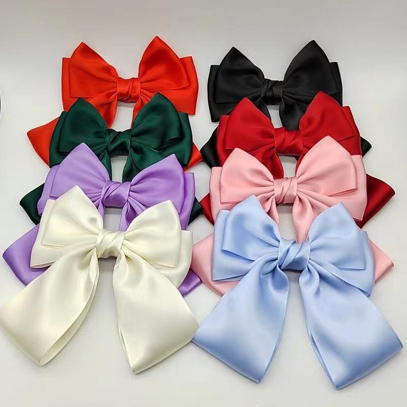 Ribbon Bow Gift - Jepit Rambut Pita Warna Solid Baru