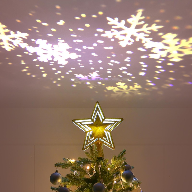 Star Tree Topper - Proyektor LED Hiasan Puncak Pohon Natal