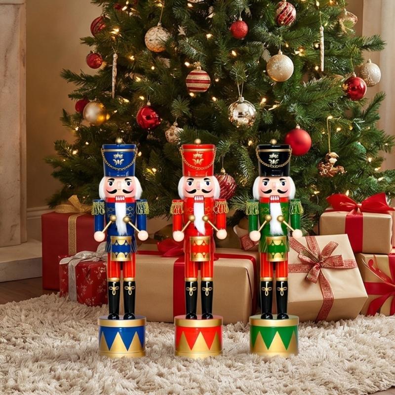 Nutcracker Figurine - Patung Prajurit Drum Pemecah Kacang Kayu