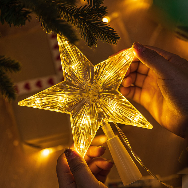 Star Tree Topper - 15/19/23cm Bintang Puncak Pohon Natal Lampu