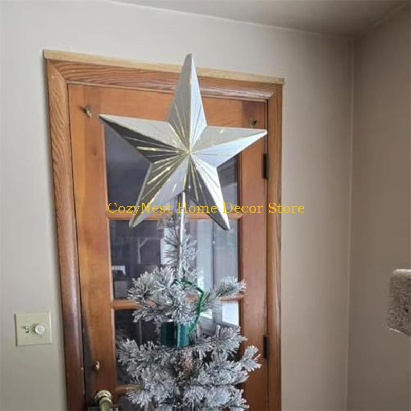 Star Tree Topper - 92MF Hiasan Pohon Dekoratif Bentuk Bintang