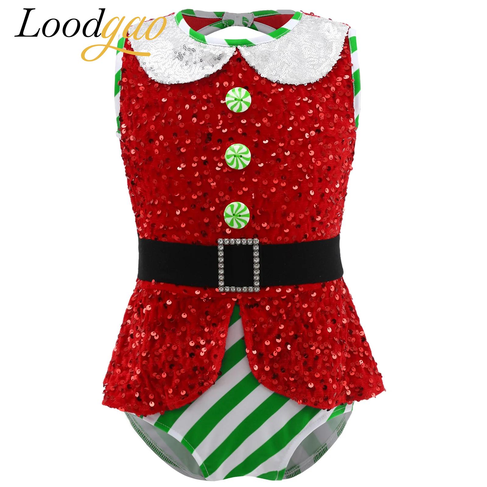 Elf Costume Christmas - Kostum Leotard Peri Natal Anak Perempuan