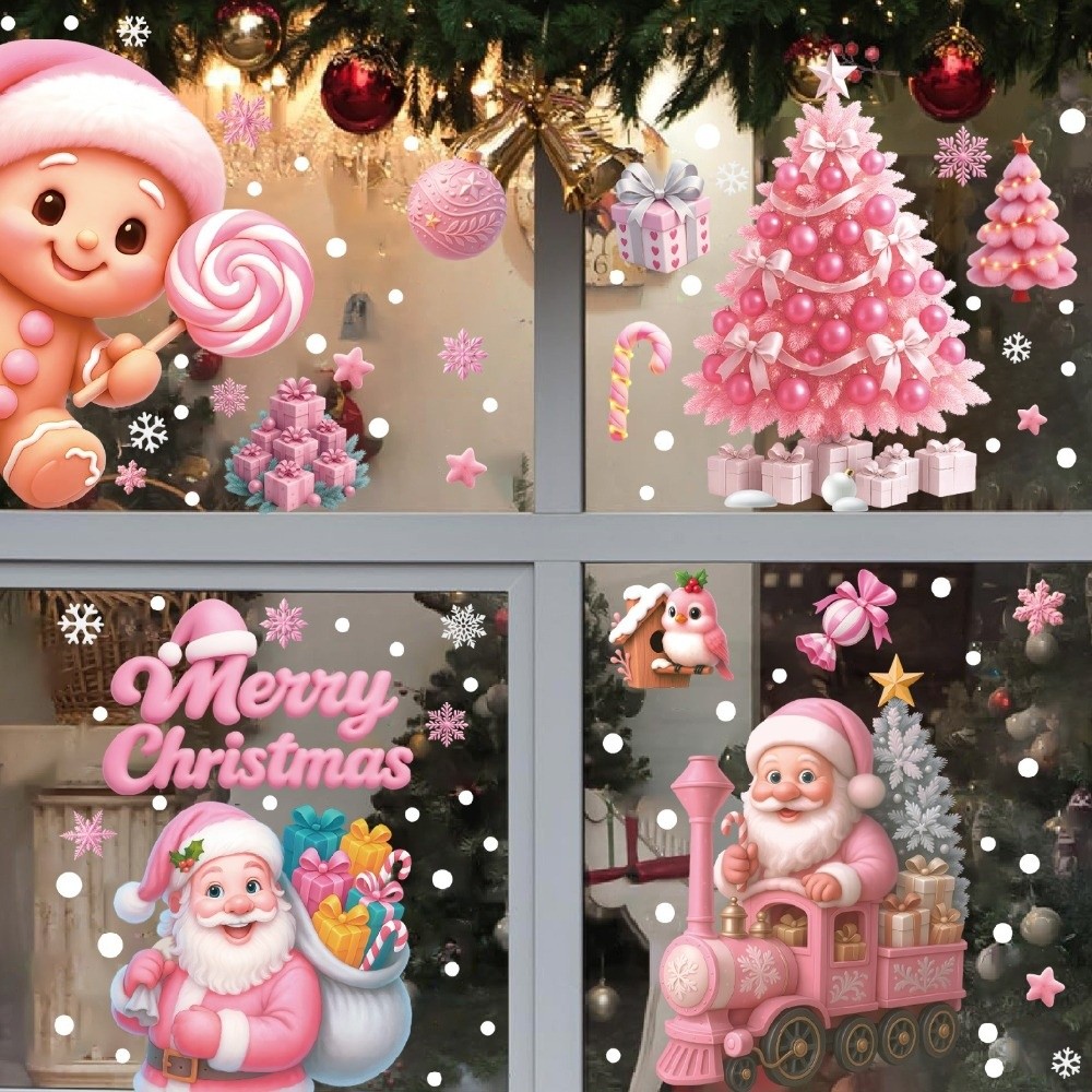 Snowflake Window Decal - Stiker Jendela PVC yang Dapat Dilepas