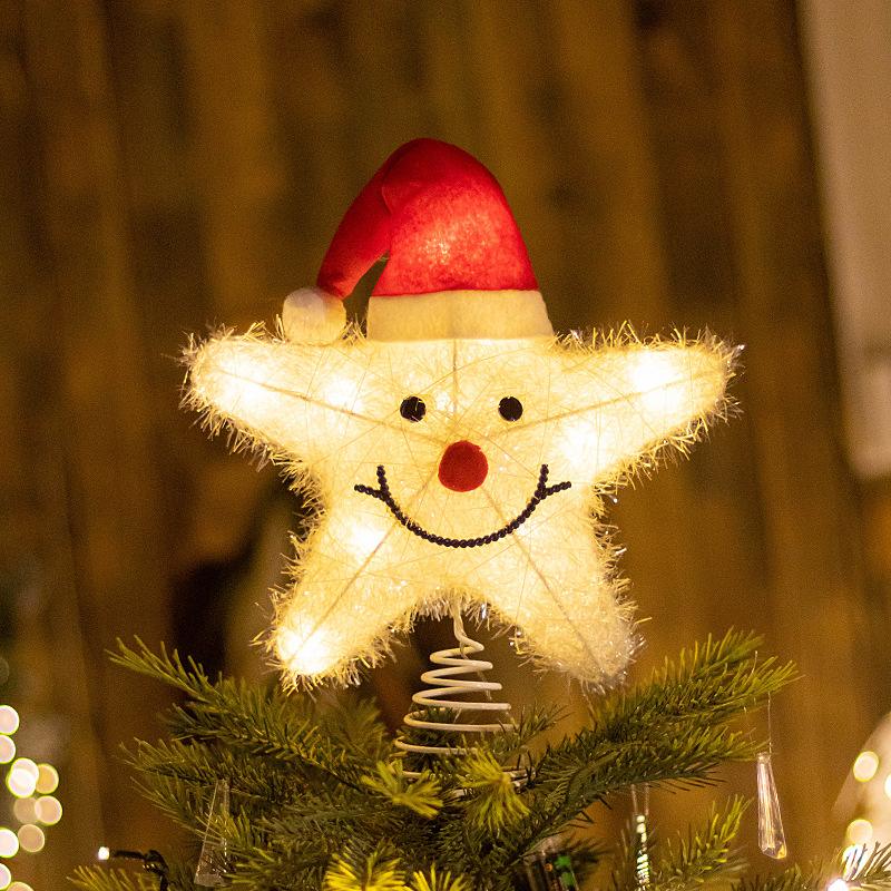 Star Tree Topper - Dekorasi pohon Natal, LED, hiasan atas