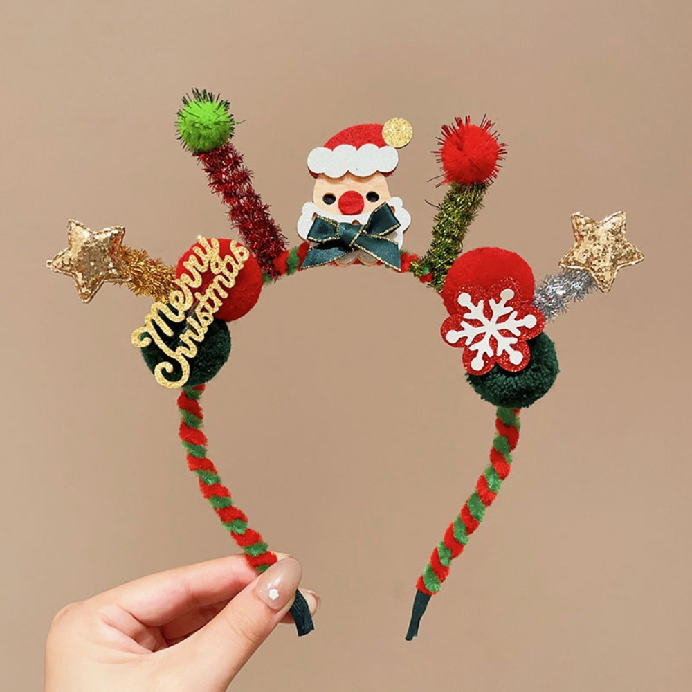 Reindeer Antlers Headband - Headband Natal LED Mewah dengan Tanduk