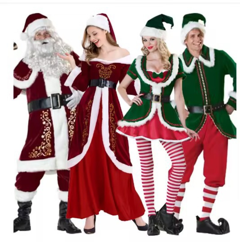 Elf Costume Christmas - Kostum Santa Klaus Gaun Elf Natal