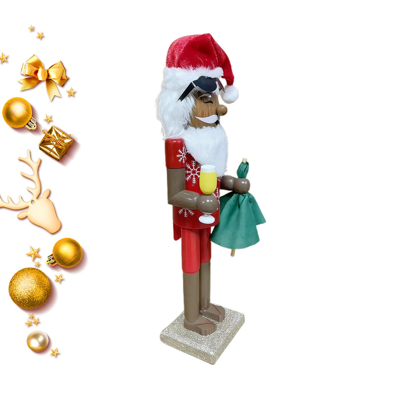 Nutcracker Figurine - Dekorasi Nutcracker Natal Santa Afrika Tradisional