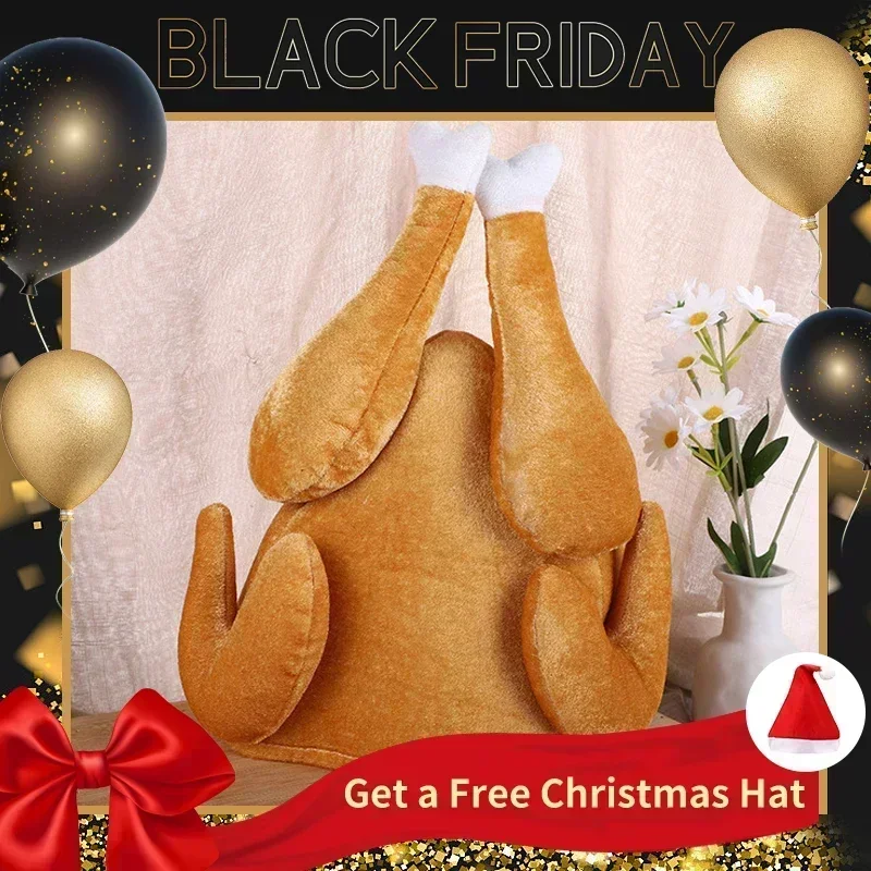Santa Hat Plush - Baru mewah panggang Thanksgiving Turki topi