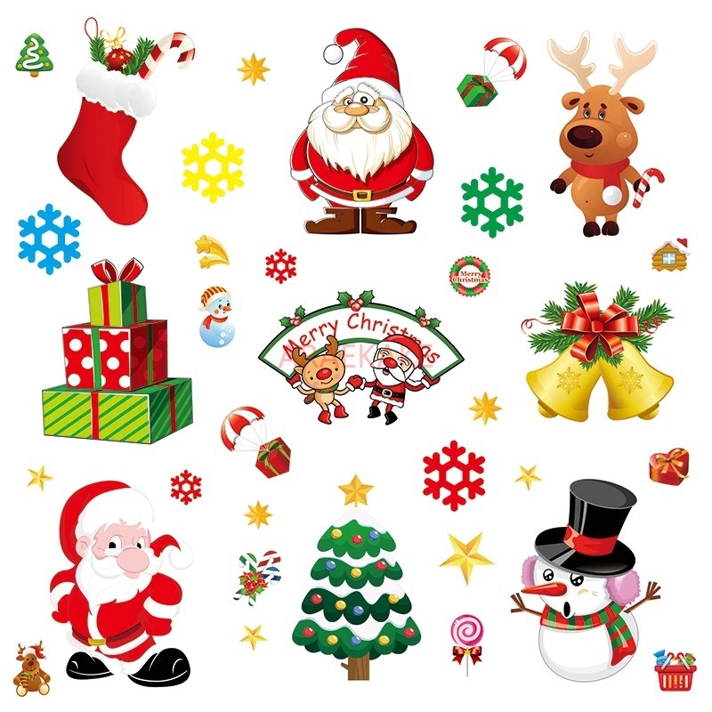 Snowflake Window Decal - 1 Buah Stiker Jendela Statis Natal