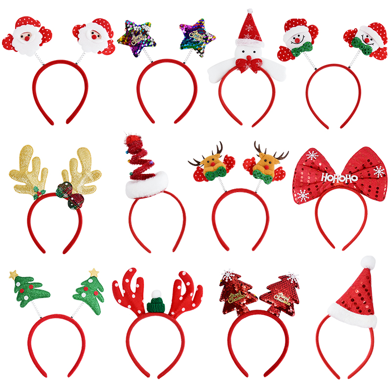 Reindeer Antlers Headband - Aksesoris Rambut Natal untuk Anak-anak dan
