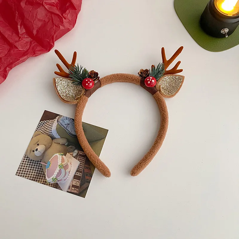 Reindeer Antlers Headband - Ikat Kepala Natal Hiasan Kepala Gesper