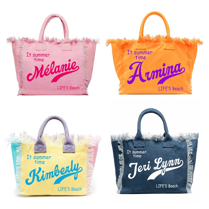 Ribbon Bow Gift - Tas wanita, tas wanita, kanvas, rumbai