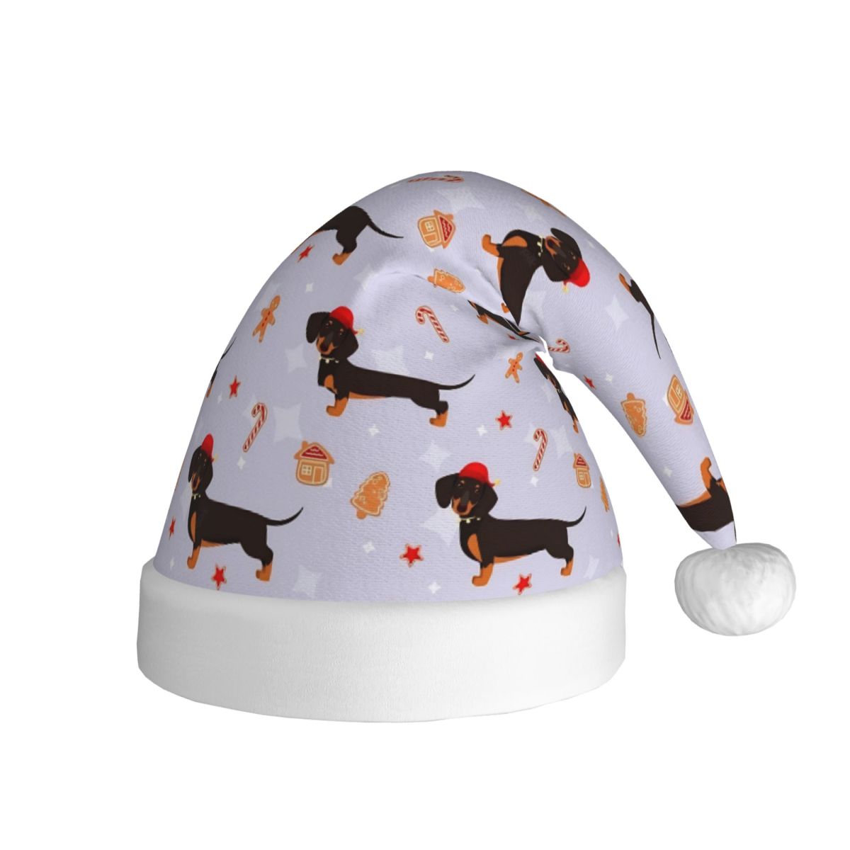 Santa Hat Plush - Topi Natal Kawaii Boneka Dachshund untuk