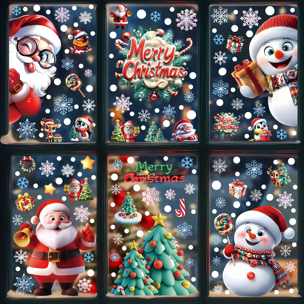 Snowflake Window Decal - Stiker Jendela Natal 2025 - Gingerbread