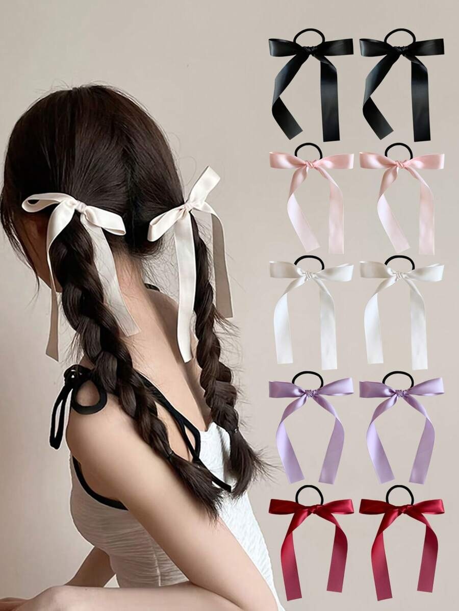 Ribbon Bow Gift - 2 buah/set aksesoris rambut pita warna-warni