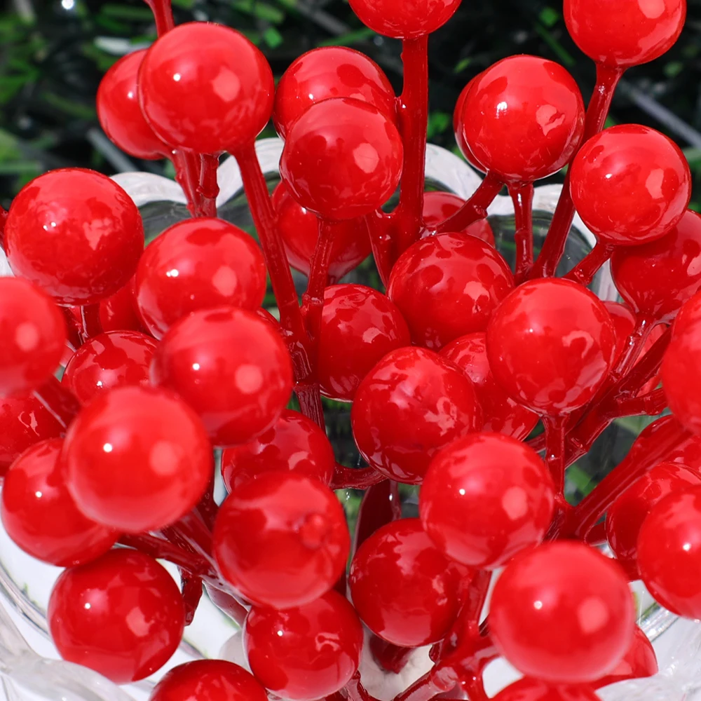 5/100x Cabang Buah Berry Merah - Christmas Wreath Fake ulasan dan harga