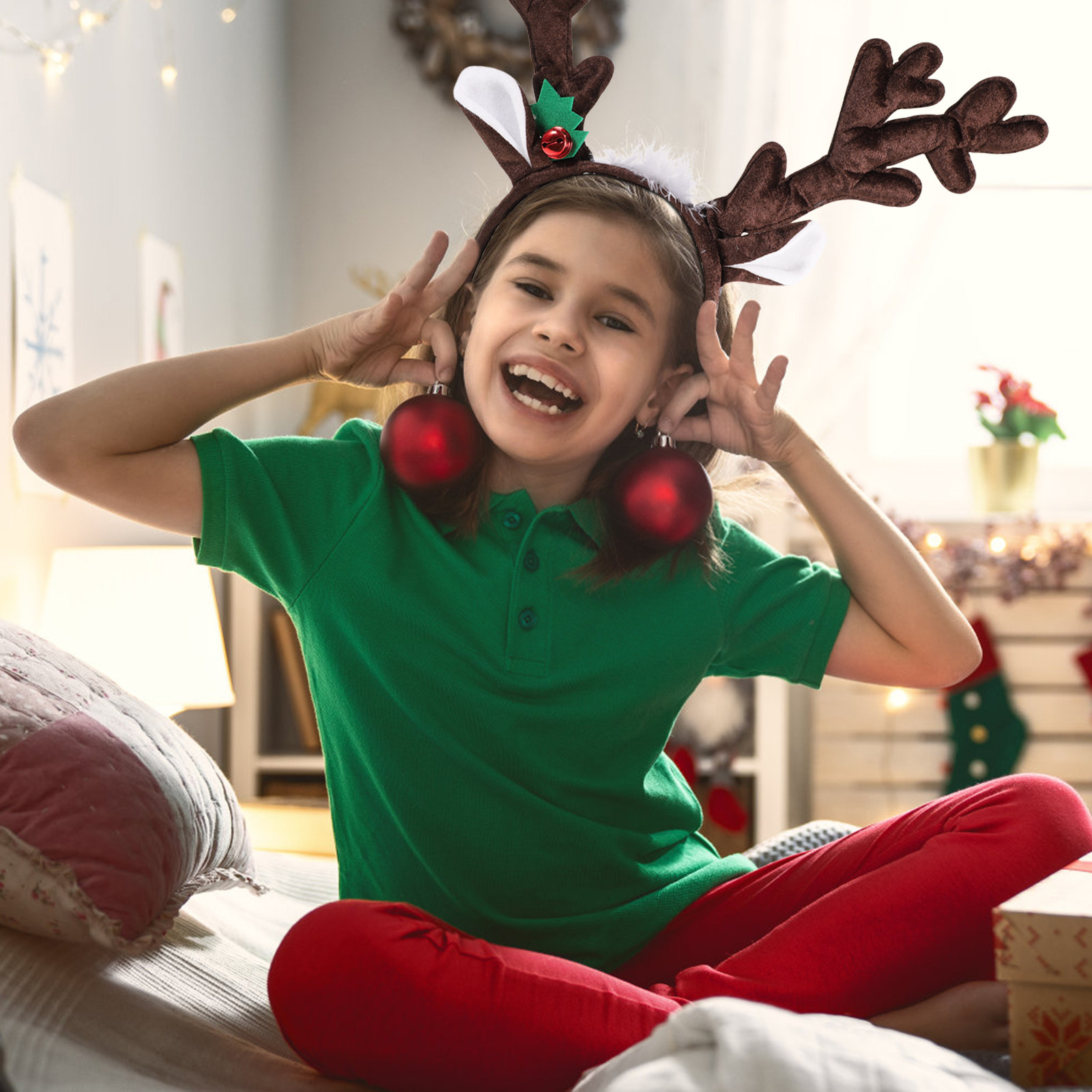 Ikat Kepala Tanduk Rusa Kutub  - Reindeer Antlers Headband ulasan dan harga