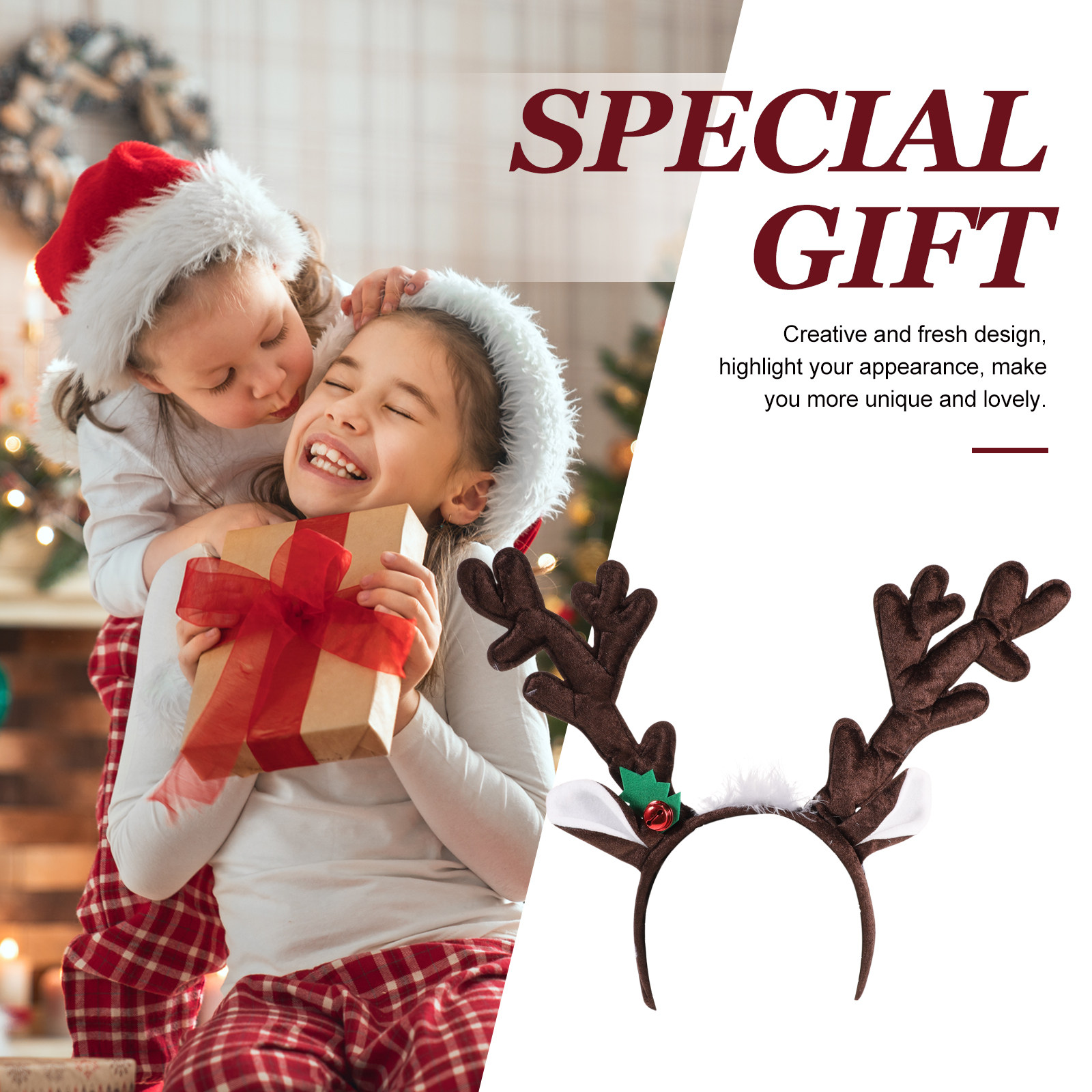 Ikat Kepala Tanduk Rusa Kutub  - Reindeer Antlers Headband ulasan dan harga