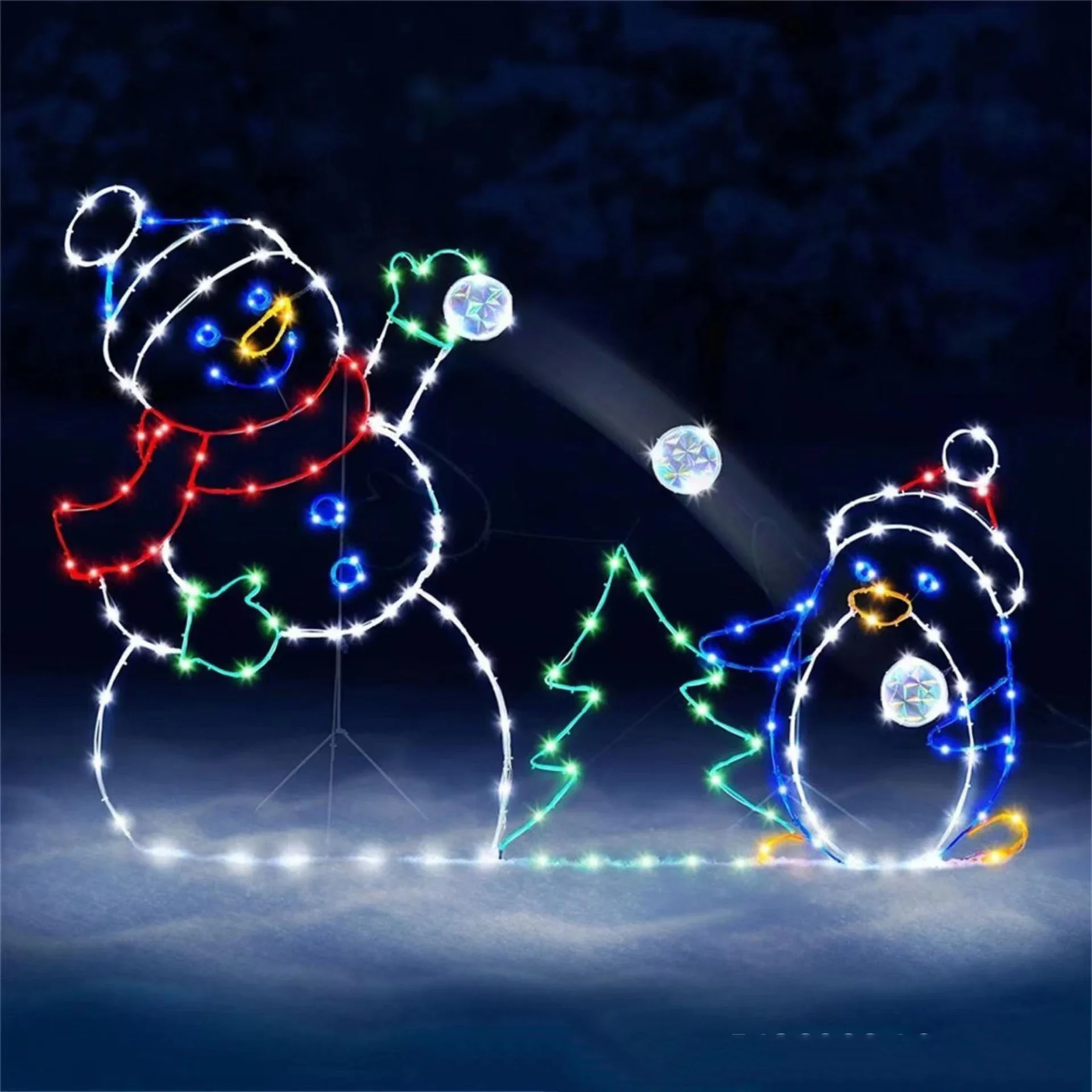 Lampu Bola Salju Animasi LED B - Christmas Lights Outdoor ulasan dan harga