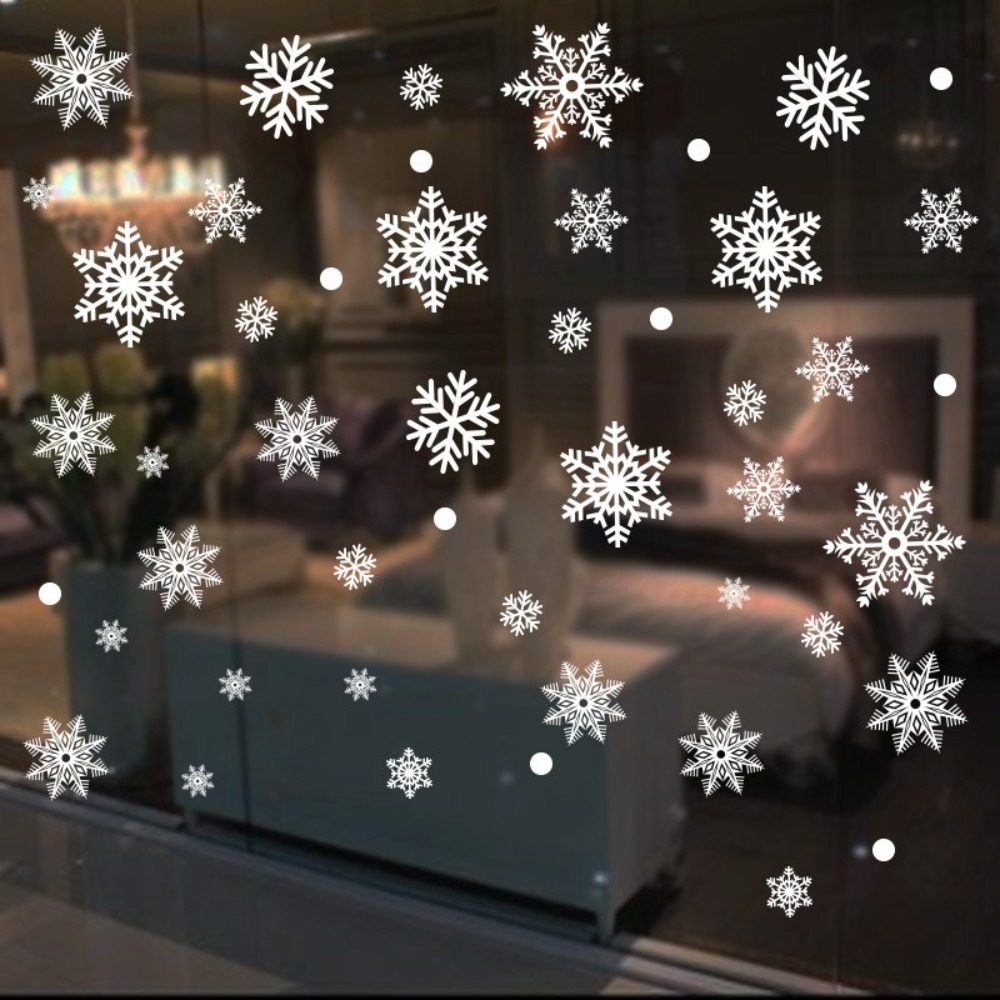 Stiker kepingan salju Natal PV - Snowflake Window Decal ulasan dan harga