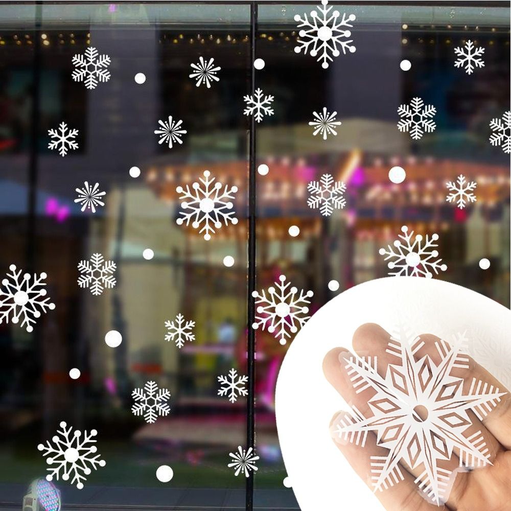 Stiker kepingan salju Natal PV - Snowflake Window Decal ulasan dan harga
