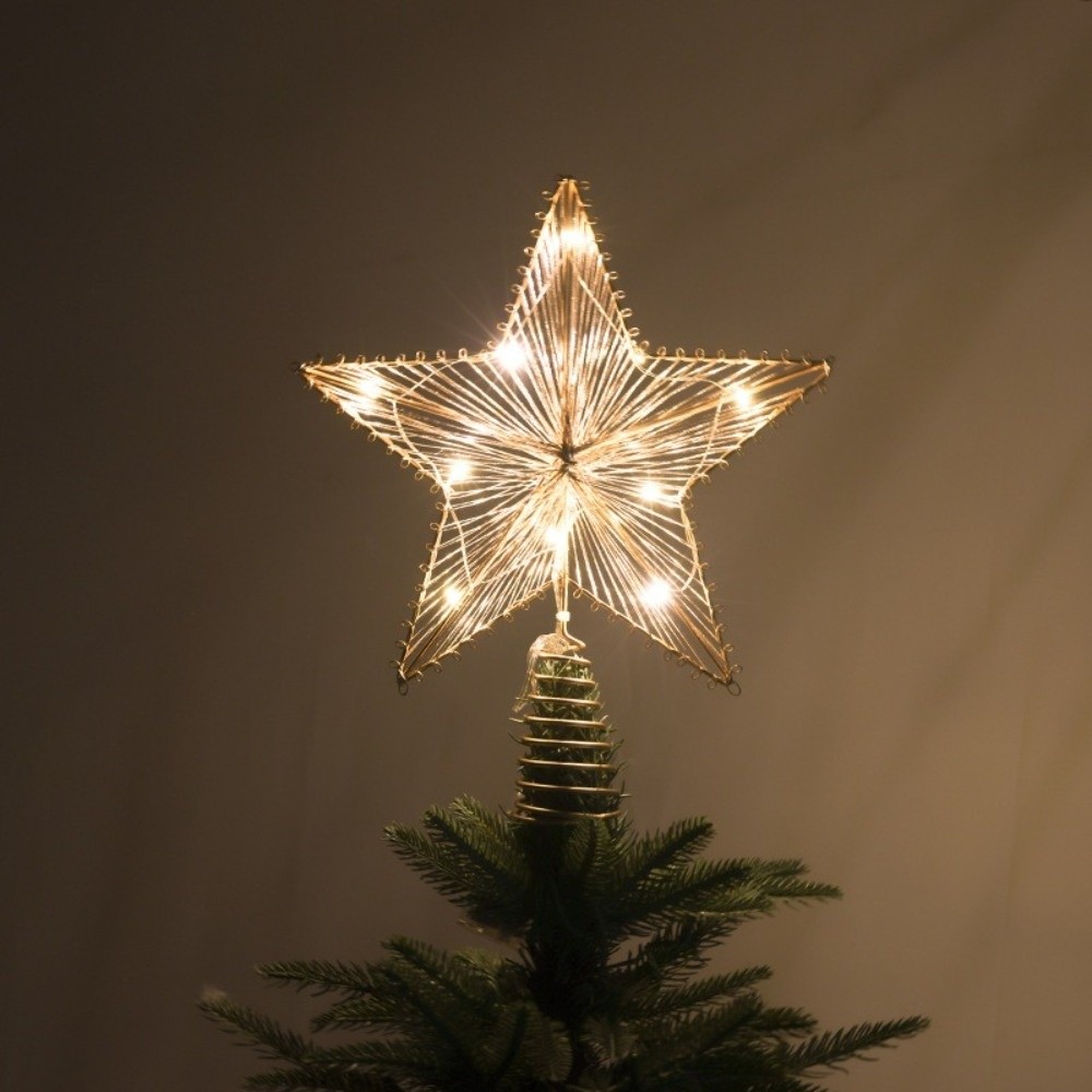 Hiasan Puncak Pohon Natal Bint - Star Tree Topper ulasan dan harga