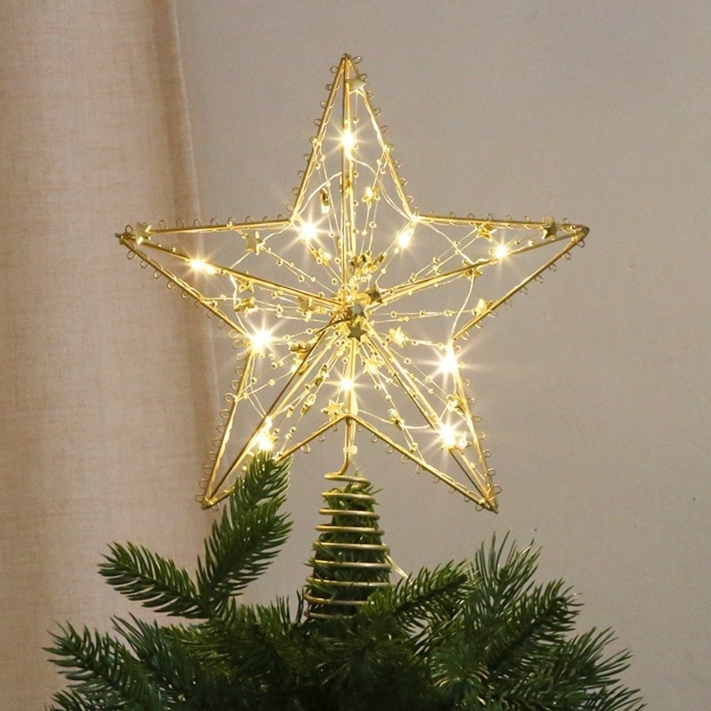 Hiasan Puncak Pohon Natal Bint - Star Tree Topper ulasan dan harga