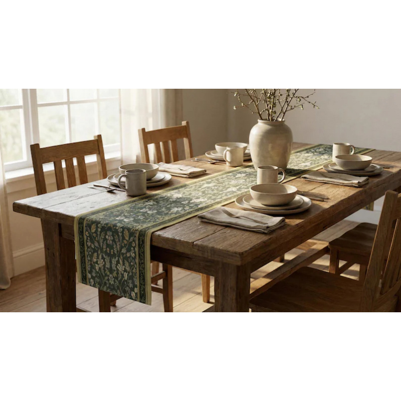VIKAMA Taplak Meja Motif Bunga - Christmas Table Runner ulasan dan harga