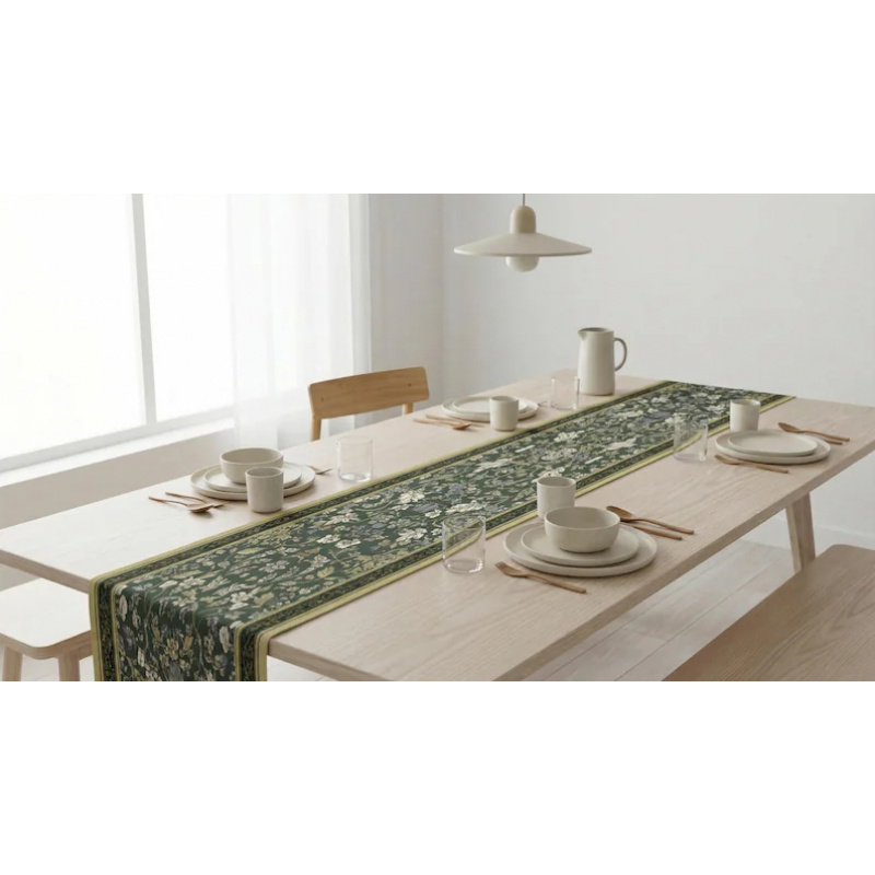 VIKAMA Taplak Meja Motif Bunga - Christmas Table Runner ulasan dan harga