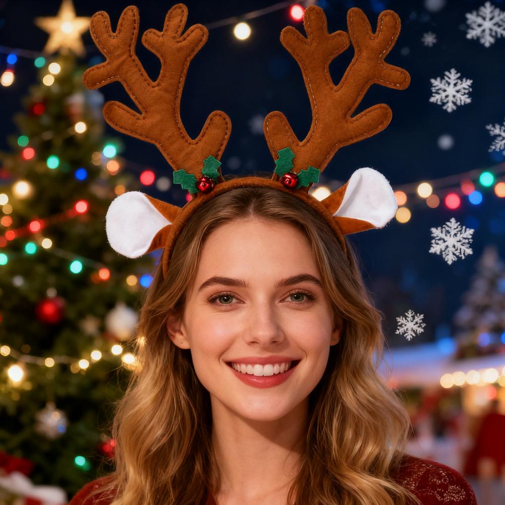 Headband Natal Warna-warni, He - Reindeer Antlers Headband ulasan dan harga