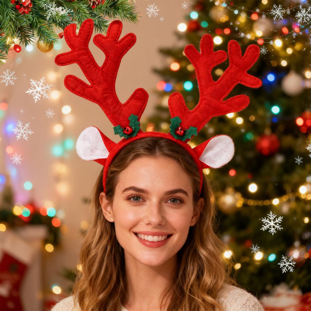 Headband Natal Warna-warni, He - Reindeer Antlers Headband ulasan dan harga