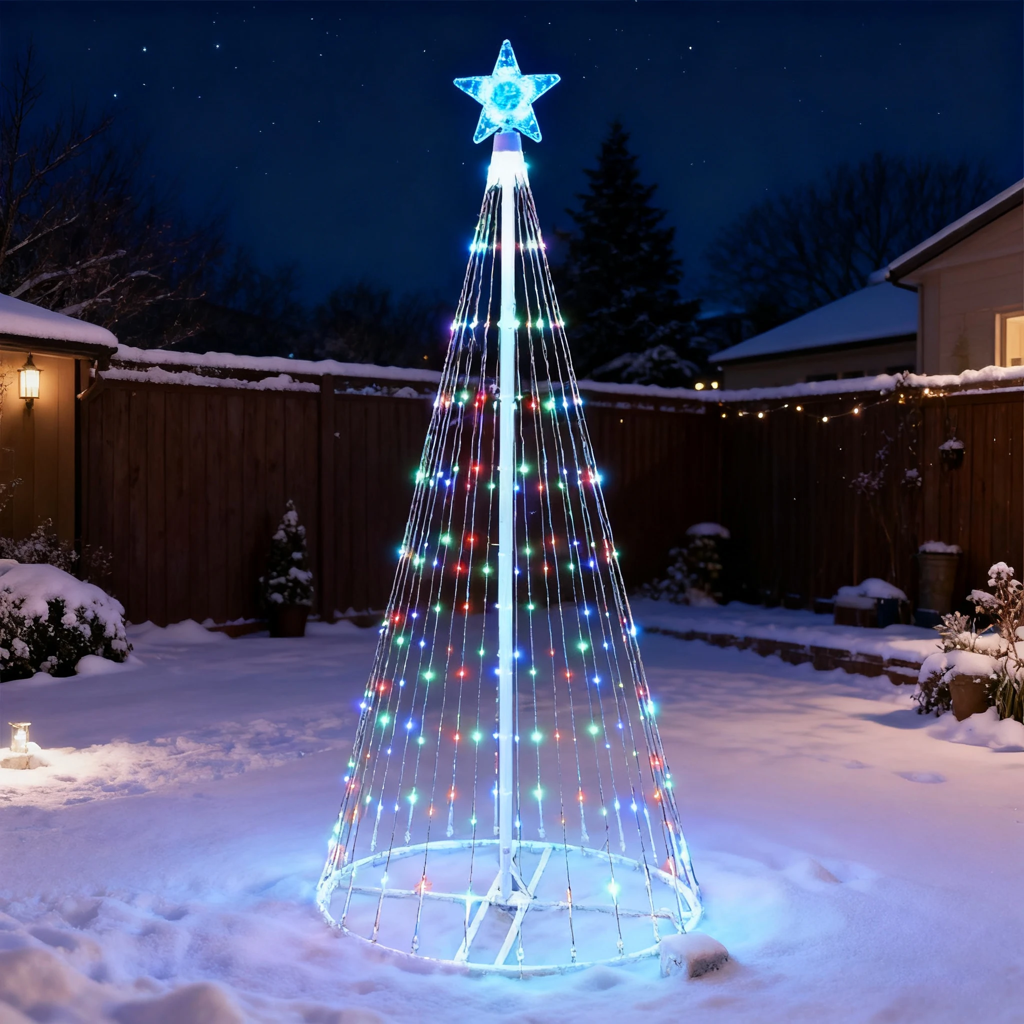 Lampu String LED Tenaga Surya  - Star Tree Topper ulasan dan harga