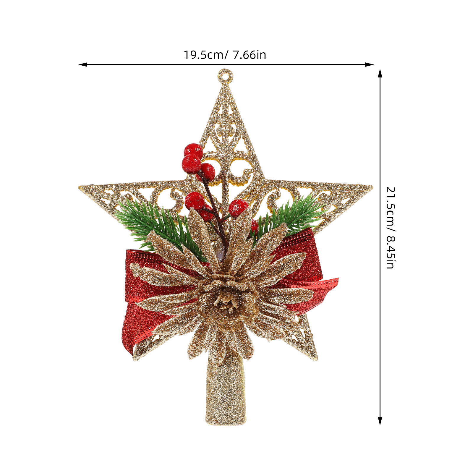 1 buah Hiasan Puncak Pohon Nat - Star Tree Topper ulasan dan harga
