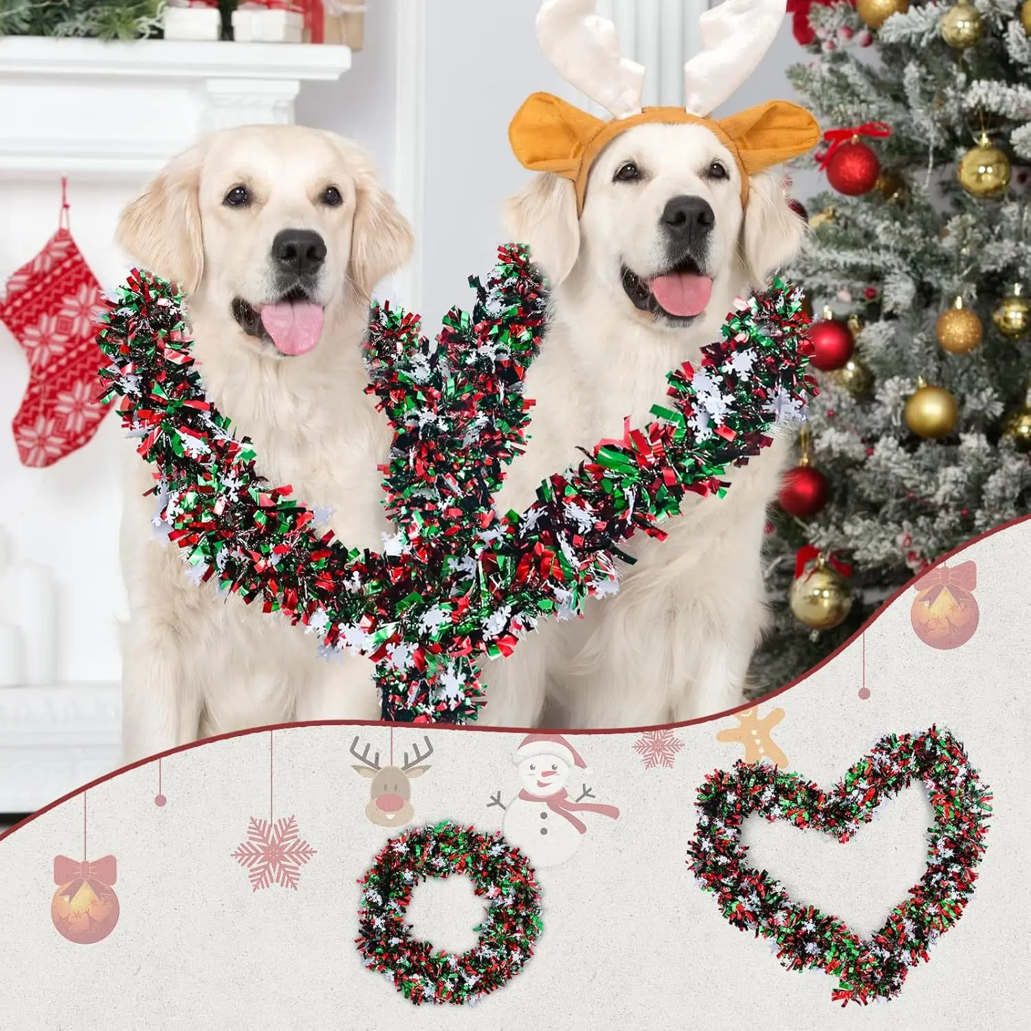 Hiasan Natal 2M, Rumbai Salju  - Tinsel Garland Decoration ulasan dan harga
