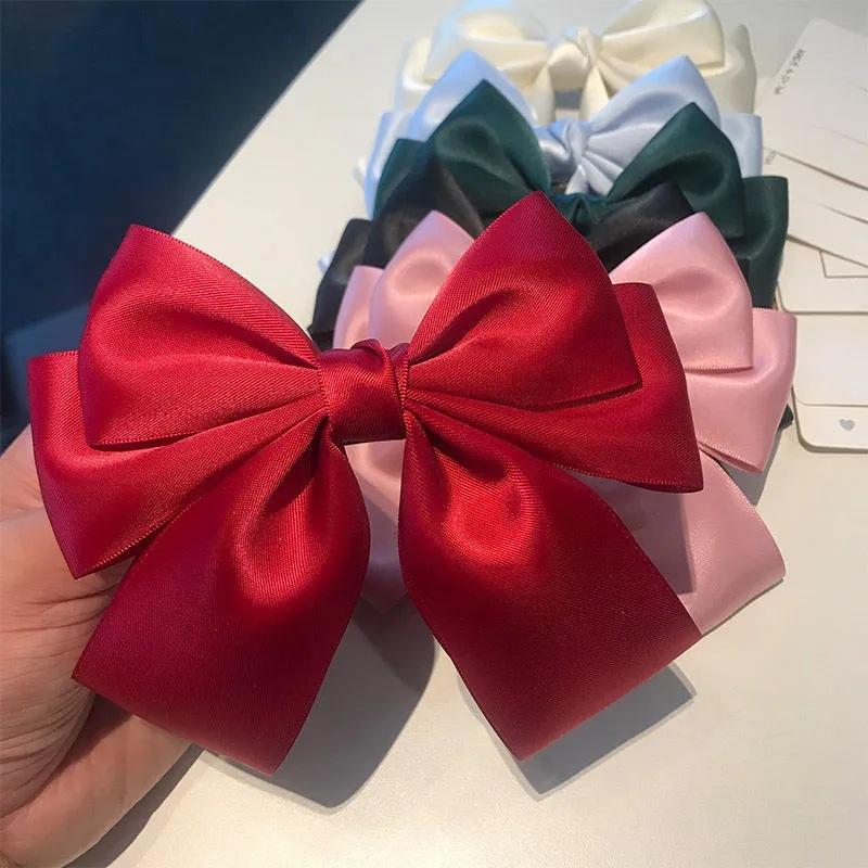 Jepit Rambut Pita Warna Solid  - Ribbon Bow Gift ulasan dan harga