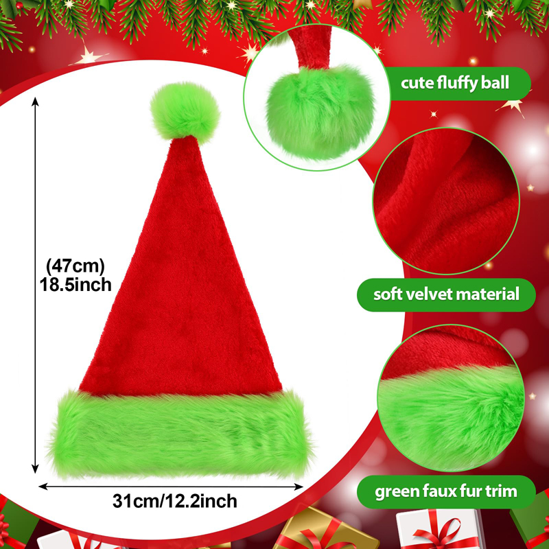 1 Buah, Topi Santa Klaus Topi  - Santa Hat Plush ulasan dan harga
