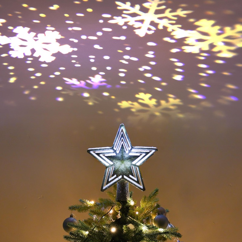 Proyektor LED Hiasan Puncak Po - Star Tree Topper ulasan dan harga