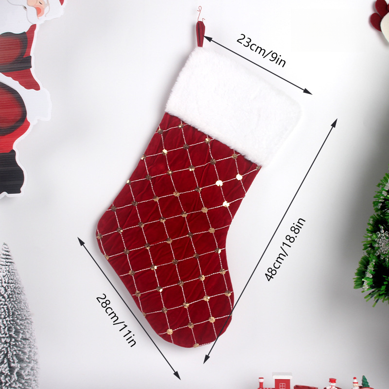 Kaus Kaki Natal Bulu Imitasi L - Christmas Stocking Hanging ulasan dan harga