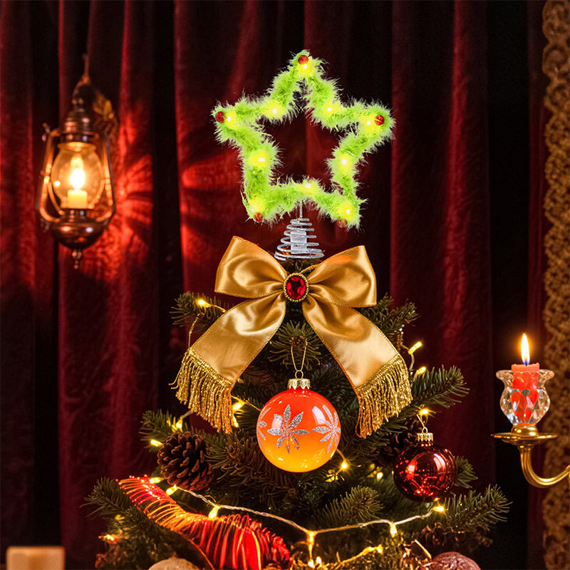 Hiasan Pohon Natal Bintang Lim - Star Tree Topper ulasan dan harga