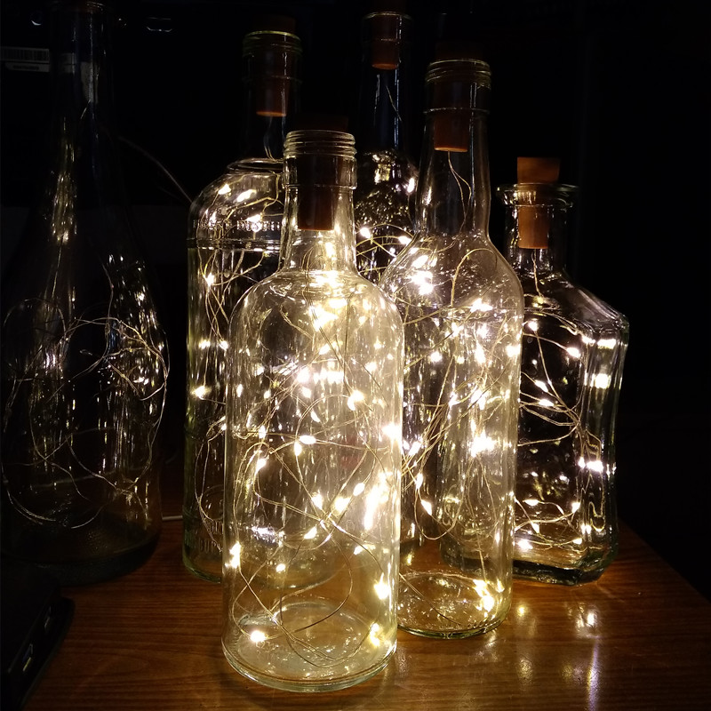 6 Buah Lampu LED Botol Anggur  - Led Fairy String Lights ulasan dan harga