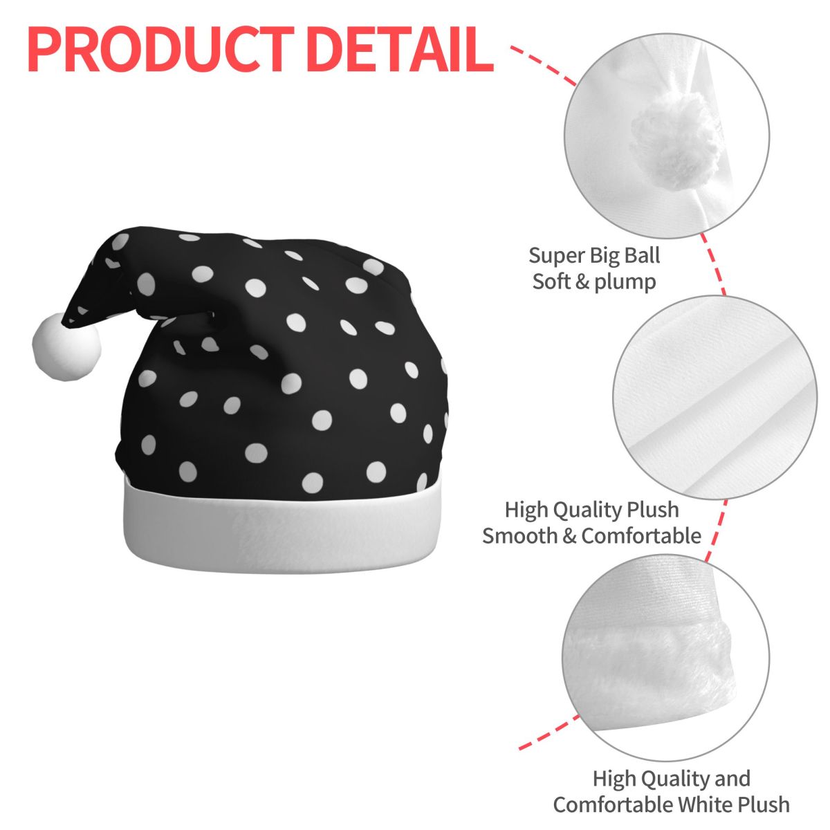 Topi Natal Kawaii Bulu Putih u - Santa Hat Plush ulasan dan harga