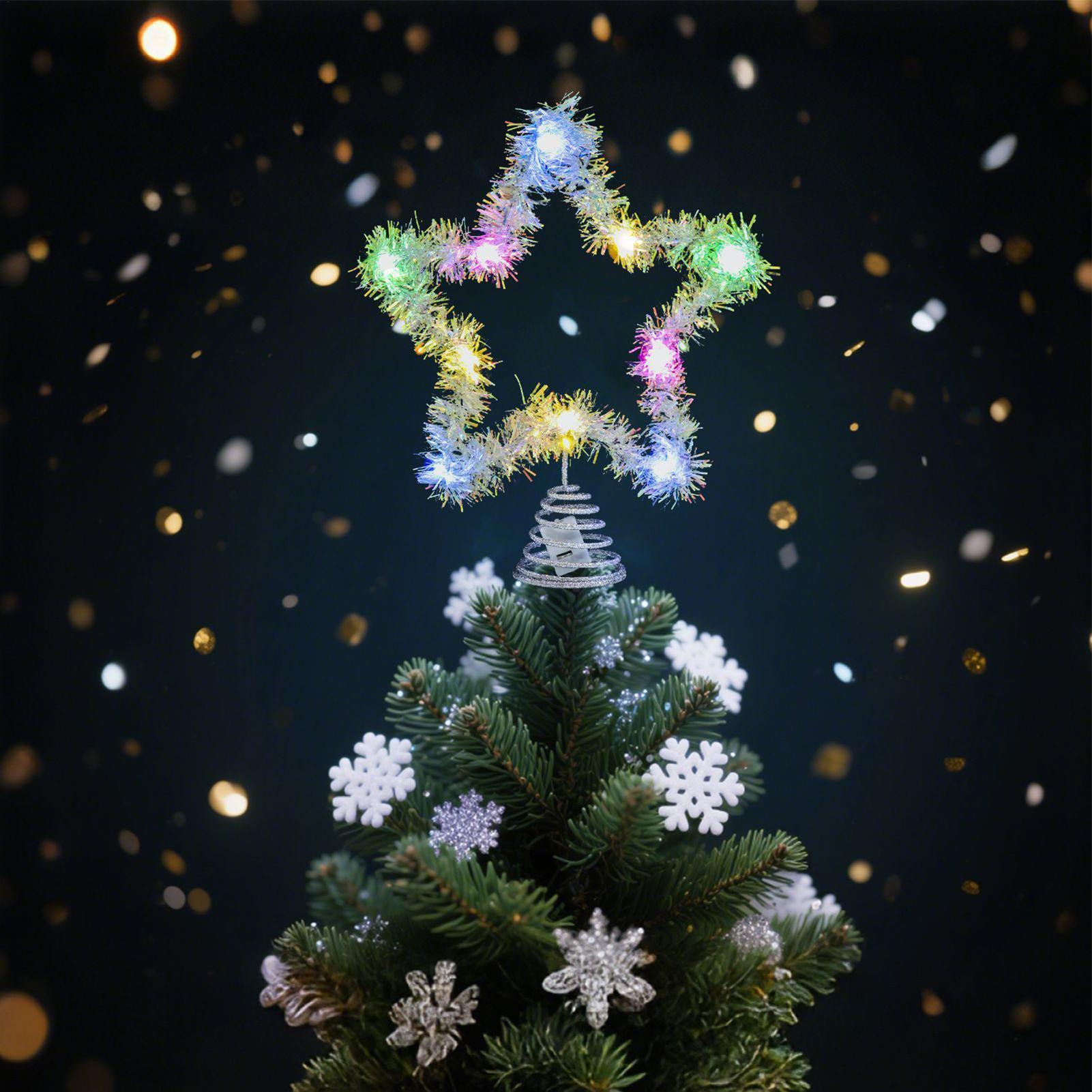 Hiasan Puncak Pohon Natal Bent - Star Tree Topper ulasan dan harga