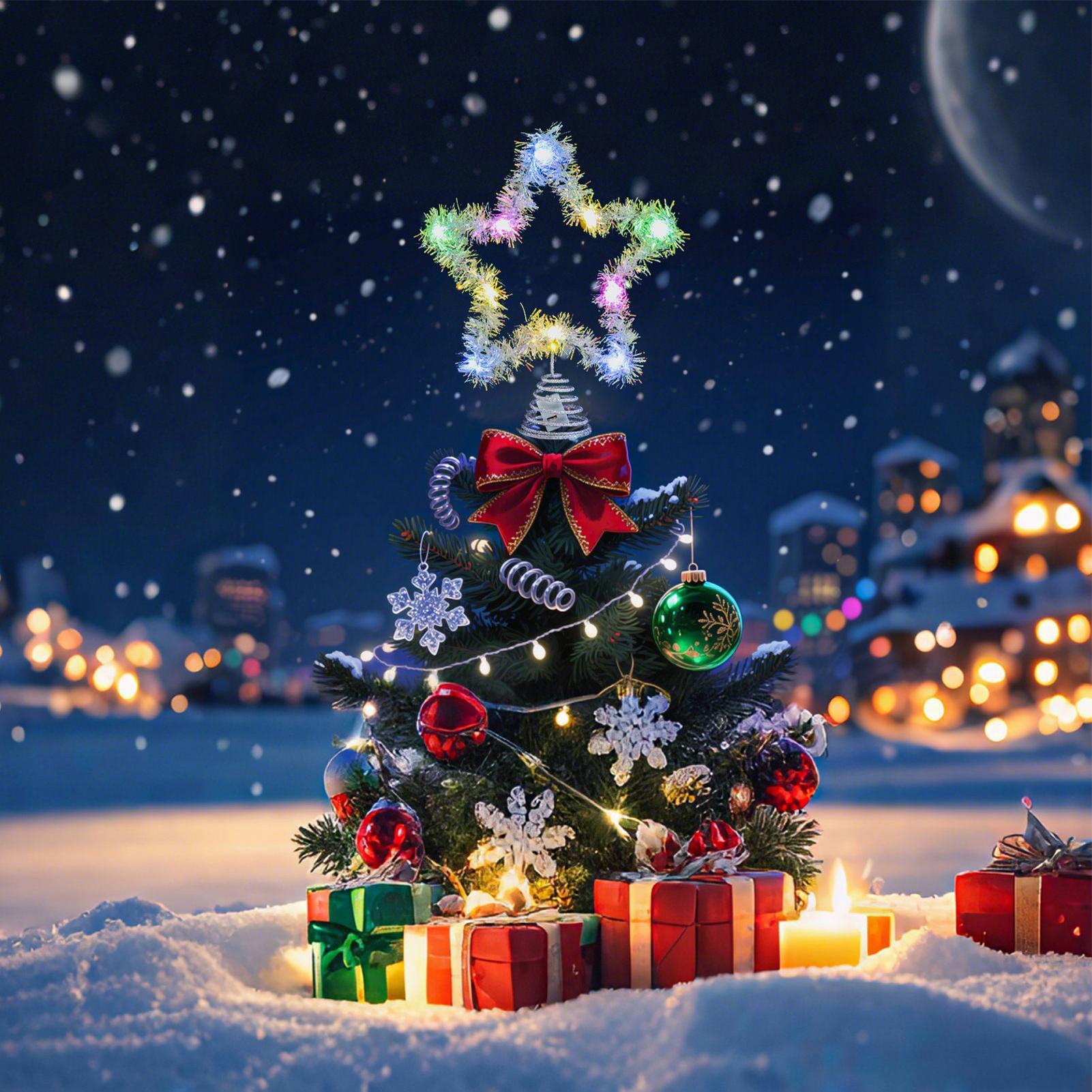 Hiasan Puncak Pohon Natal Bent - Star Tree Topper ulasan dan harga