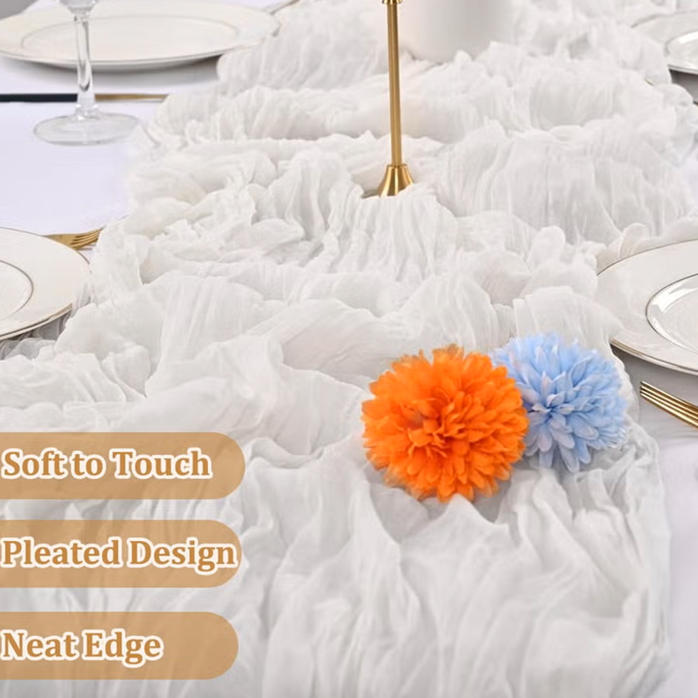 Taplak Meja Kain Kasa 90x400CM - Christmas Table Runner ulasan dan harga
